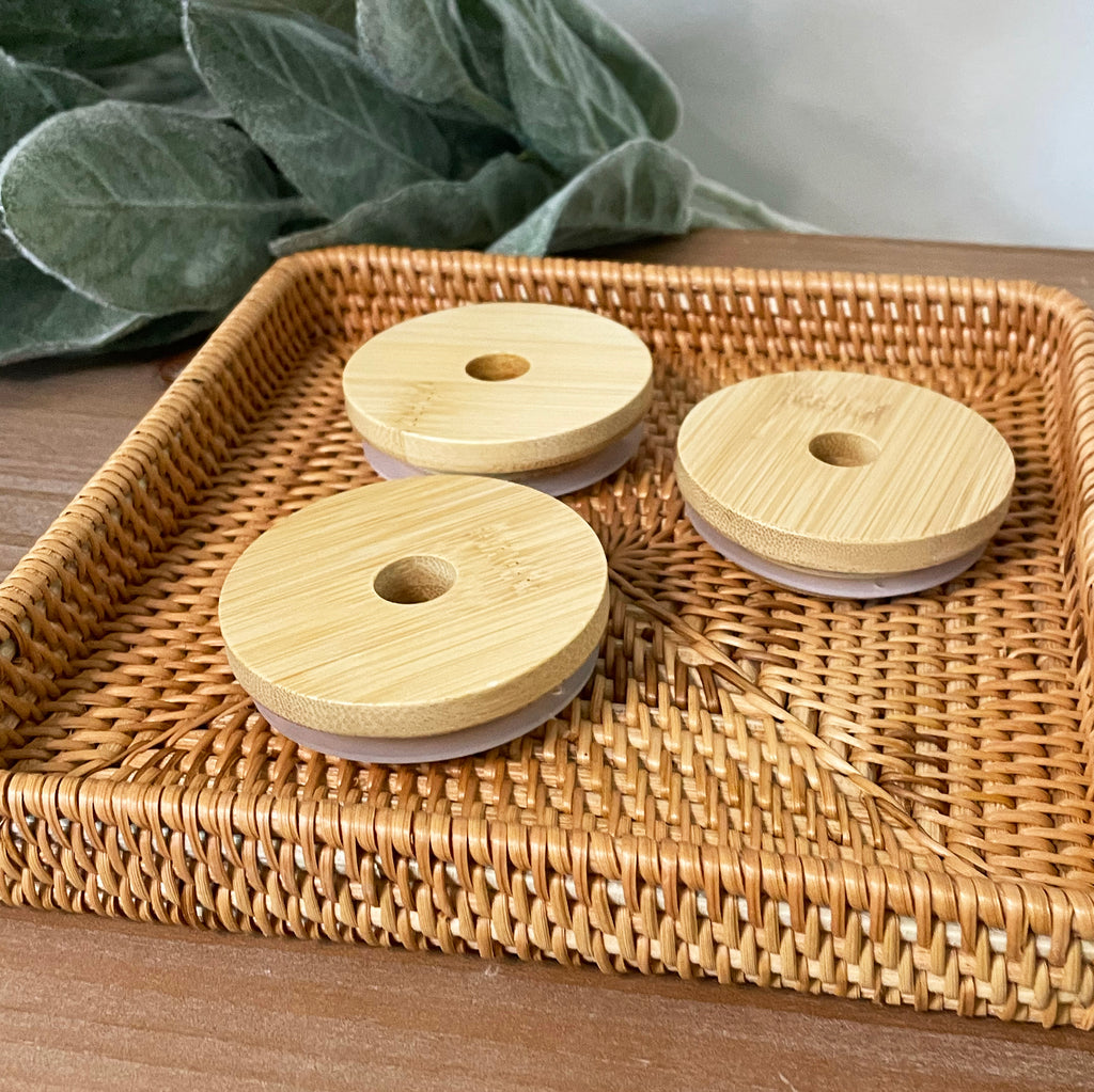 Bamboo Glass Cup Lid