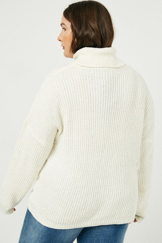 Velvet Turtleneck Sweater